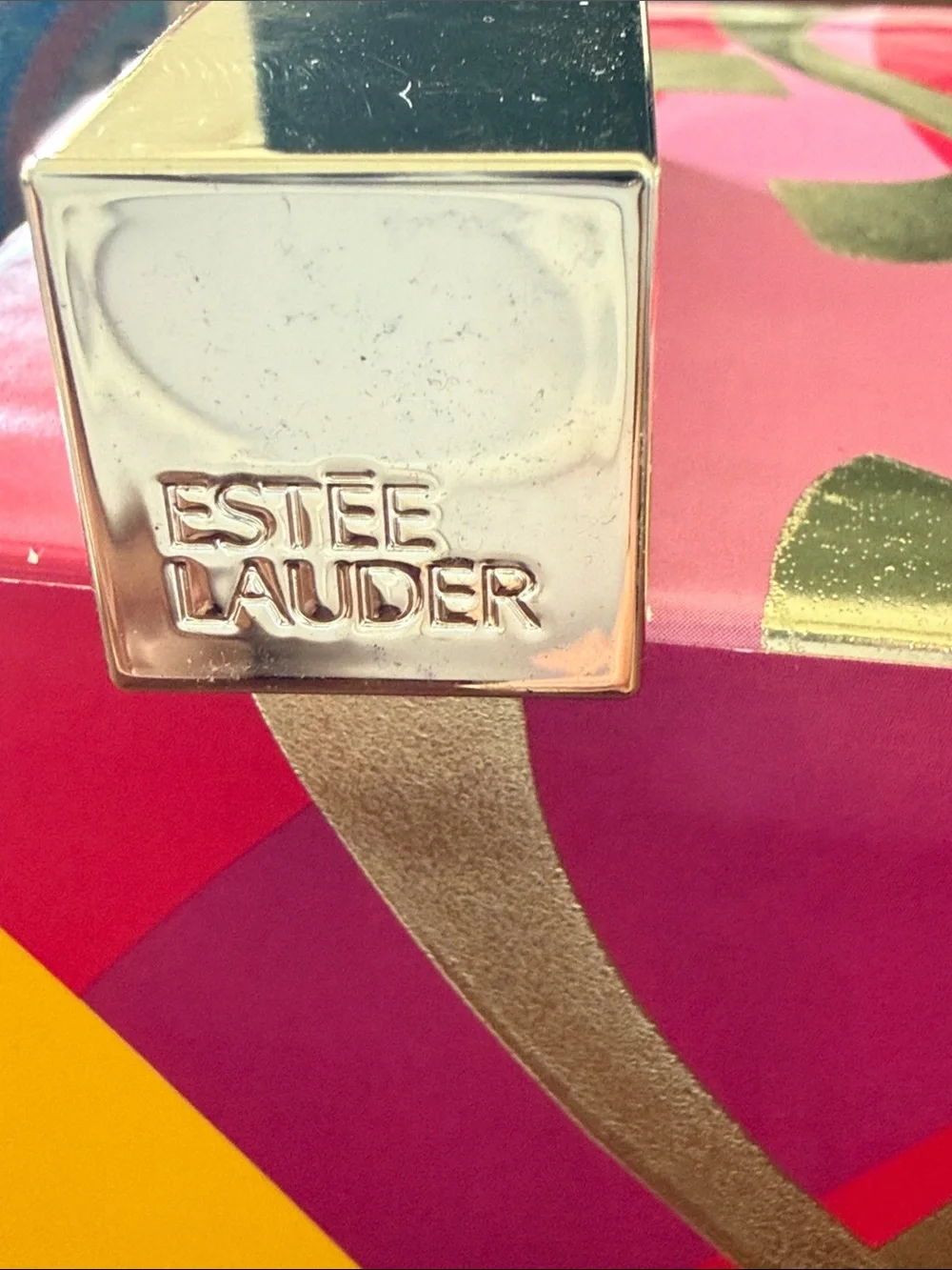 Estee Lauder Embossed Deep Red Lipstick